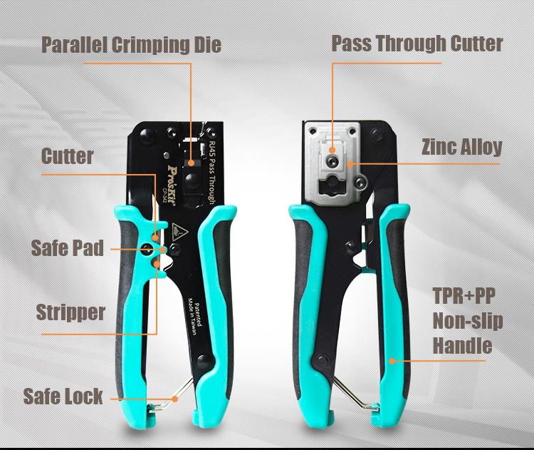 Pass-Through Mini RJ45 Crimper