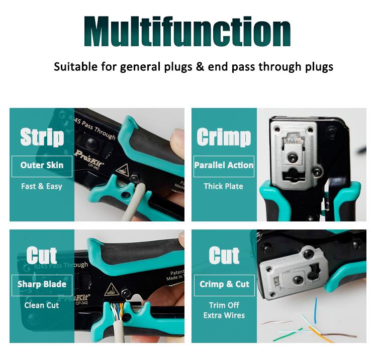 Pass-Through Mini RJ45 Crimper