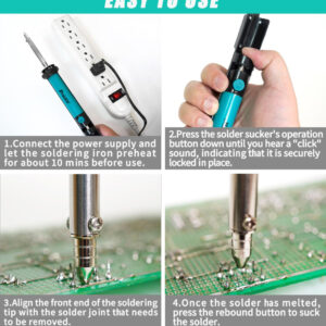40 Watt 2-in-1 Soldering Iron and Desoldering Pump - Image 10