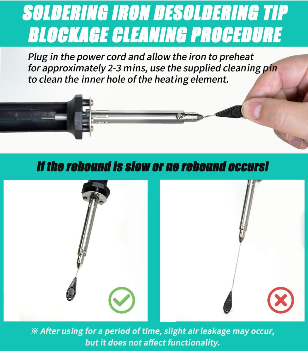 40 Watt 2-in-1 Soldering Iron and Desoldering Pump