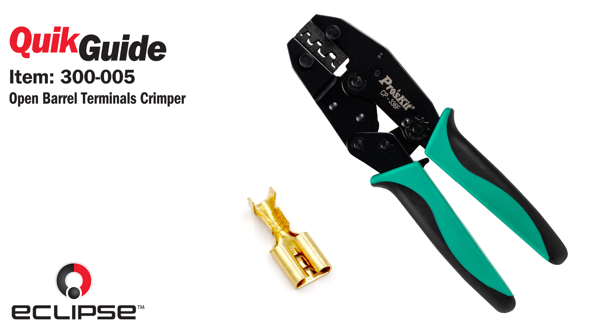 Lunar Crimper for Open Barrel Terminals AWG 20-10