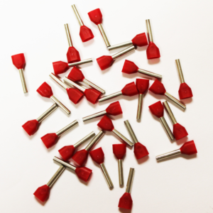 Wire Ferrule, Orange, Twin, AWG 20x2, 8mm Barrel, 500 per bag - Image 2
