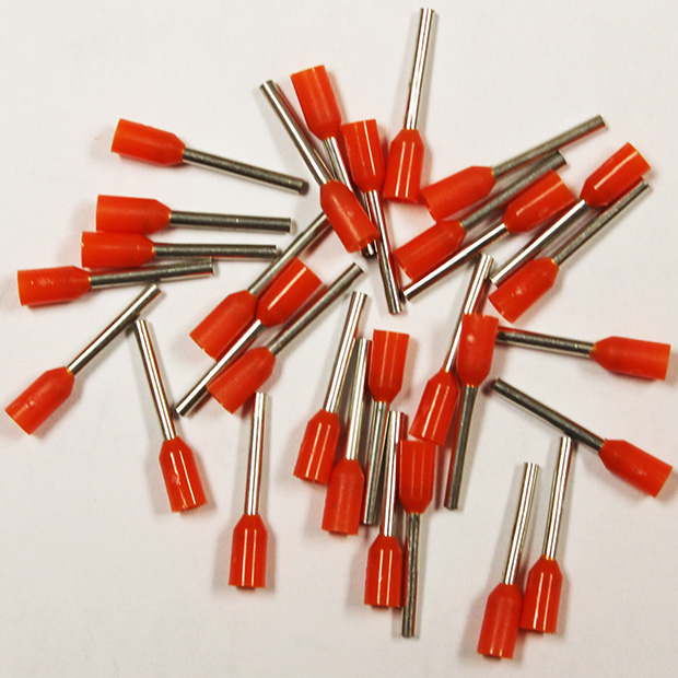 Wire Ferrule, 100 pk, Orange AWG 20, 10mm Barrel