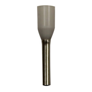 Wire Ferrule, White, AWG 18, 8 mm Barrel, 500 per bag