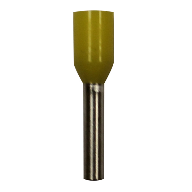 Wire Ferrule, Yellow, AWG 18, 8 mm Barrel, 500 per bag