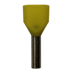 Wire Ferrule, Yellow, Twin, AWG 18x2, 8 mm Barrel, 500 per bag - Image 2