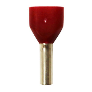 Wire Ferrule, Red, Twin, AWG 16x2, 8 mm Barrel, 500 per bag