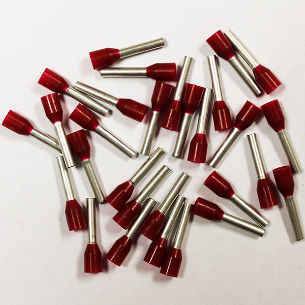 Wire Ferrule, Red, AWG 16, 10 mm Barrel, 500 per bag