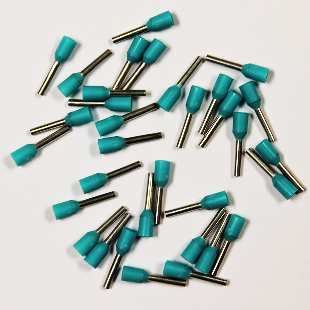 Wire Ferrule, Turquoise, AWG 22, 6 mm Barrel, 500 per bag