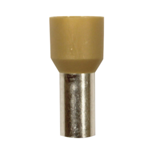 Wire Ferrule, Beige, AWG 2, 16 mm Barrel, 25 per bag