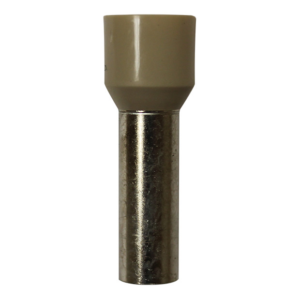 Wire Ferrule, Beige, AWG 2, 25 mm Barrel, 25 per bag