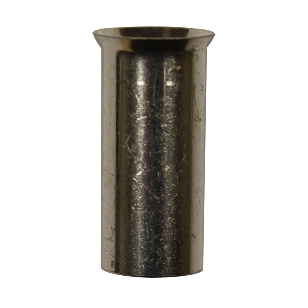 Wire Ferrule, uninsulated, AWG 1/0, 22 mm Long, 100 per bag