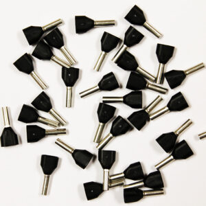 Wire Ferrule, 100 pk, Black, Twin, AWG 16 - Image 2