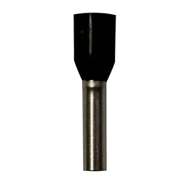 Wire Ferrule, Black, AWG 16, 8 mm Barrel, 500 per bag
