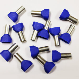 Wire Ferrule, Blue, Twin, AWG 6X2, 16 mm Barrel, 50 per Bag - Image 2