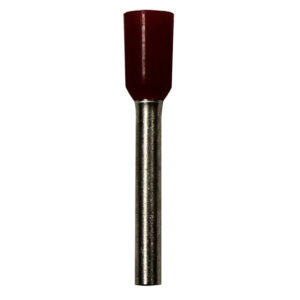 Wire Ferrule, 100 pk, Red AWG 18, 12mm Barrel