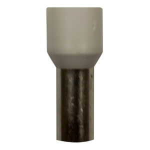 Wire Ferrule, White,  AWG 6, 12mm Barrel, 100 per bag