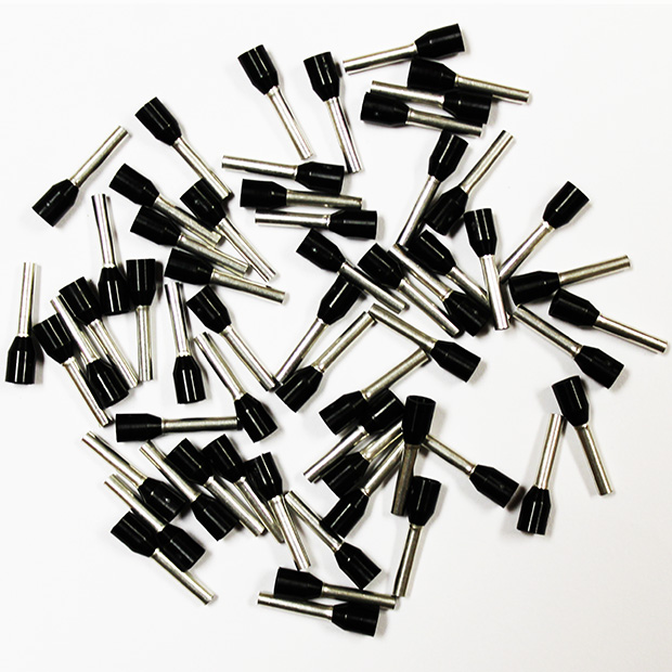 Wire Ferrule, Black, AWG 16, 10mm Barrel, 500 per bag