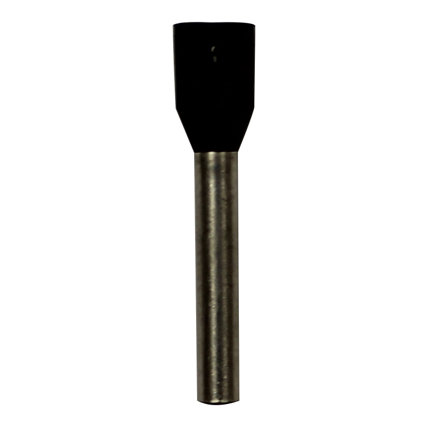 Wire Ferrule, Black, AWG 16, 12mm Barrel, 500 per bag