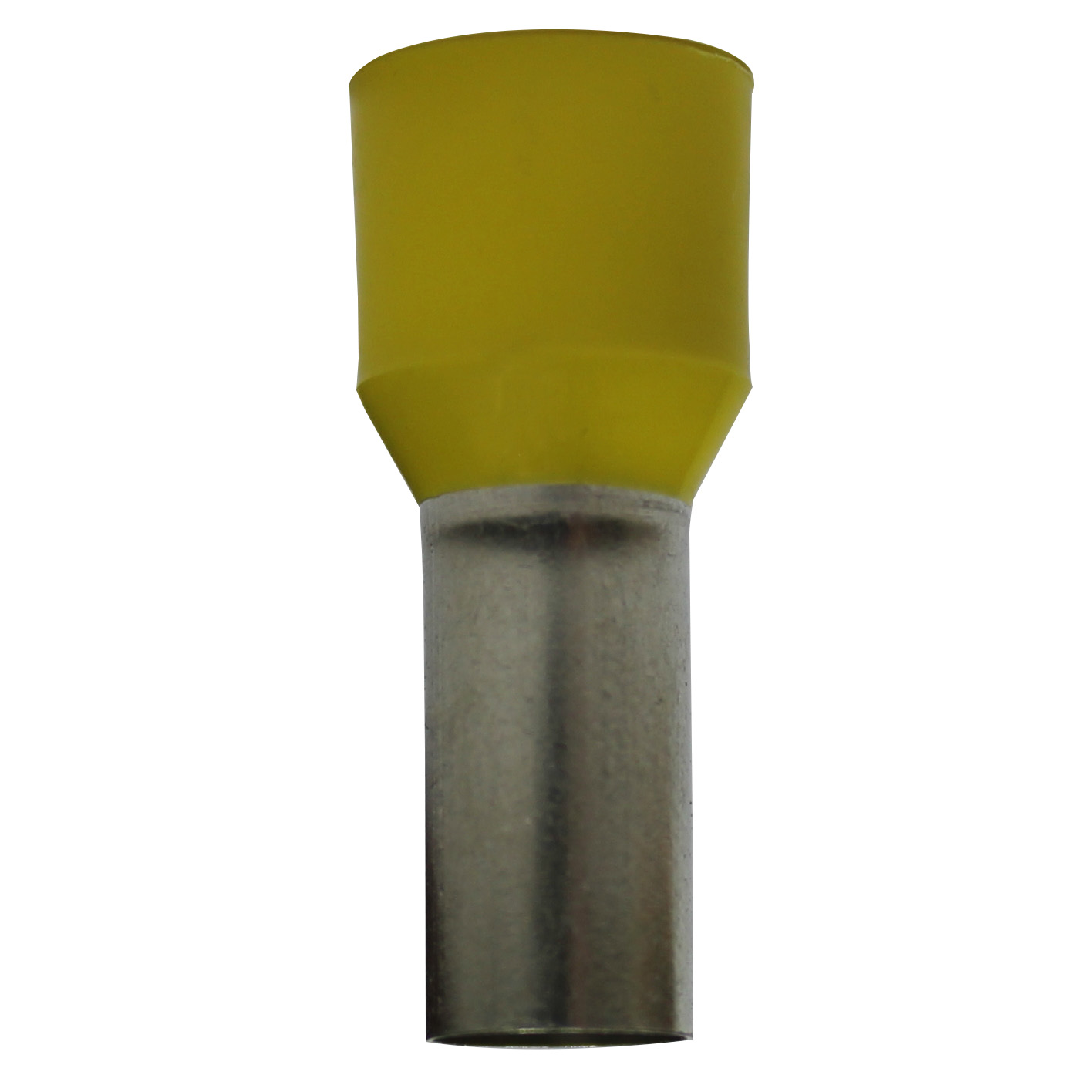 Wire Ferrule, Yellow, AWG 4, 16mm barrel, 50 per bag