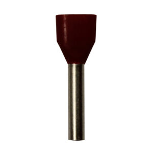 Wire Ferrule, Red, Twin, AWG 16 X2, 12mm Barrel, 500 per bag