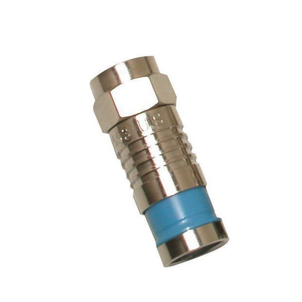 Compression F Connector, RG6 Quad, 20 Pack