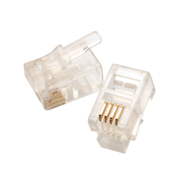 Economy Modular Plugs - 4P4C Flat Cable (1000 pcs)