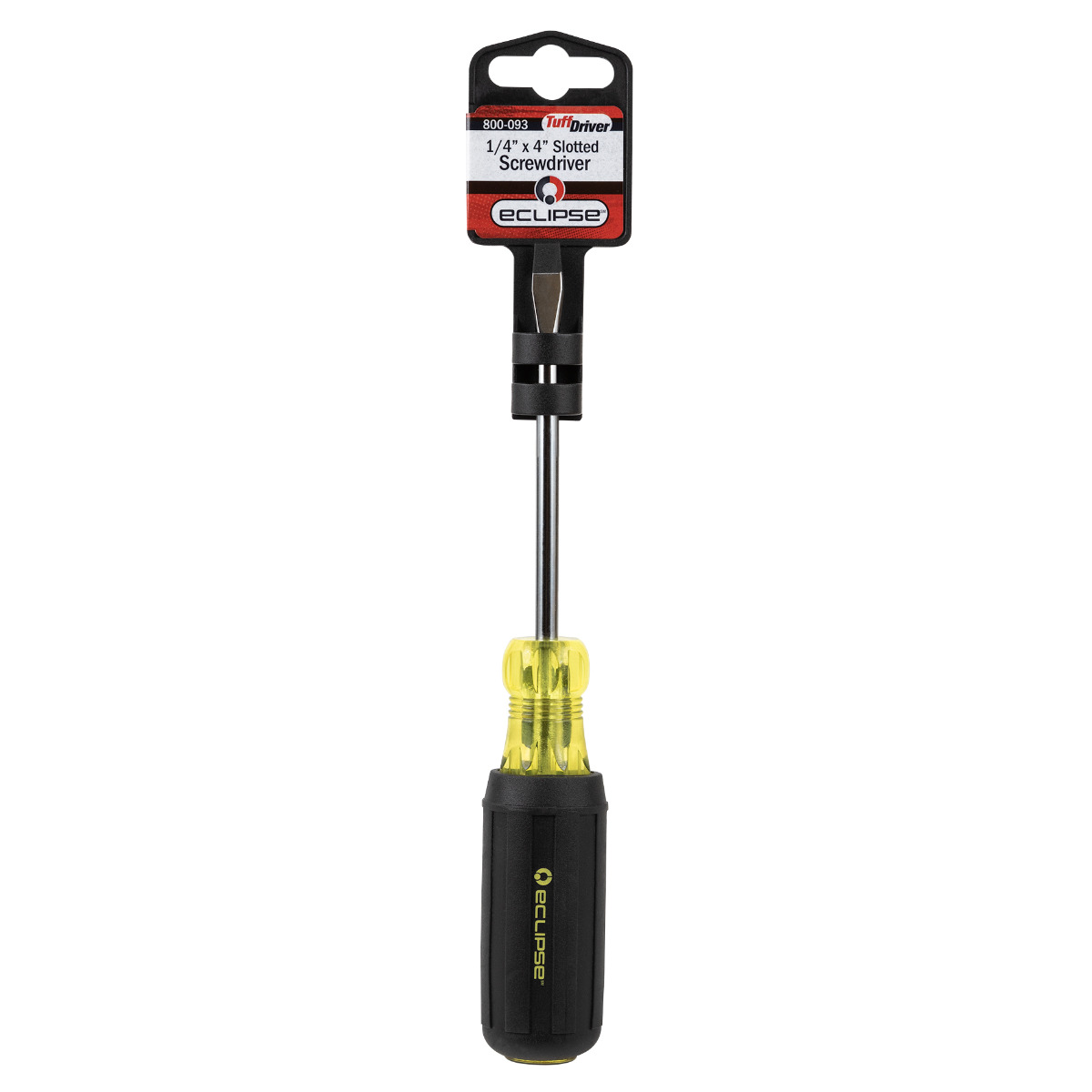 Flat Blade Rubber Grip Screwdriver 1/4 x 4"