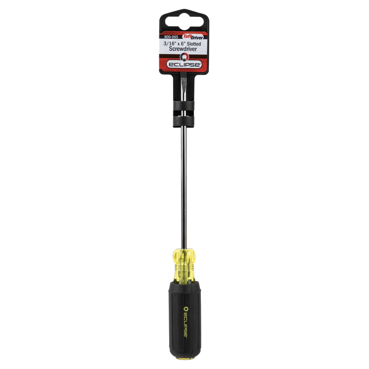 Flat Blade Rubber Grip Screwdriver 3/16 x 6"