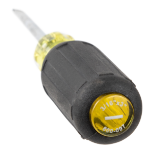 Flat Blade Rubber Grip Screwdriver 3/16 x 3" - Image 3