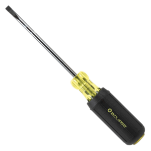 Flat Blade Rubber Grip Screwdriver 3/16 x 4"