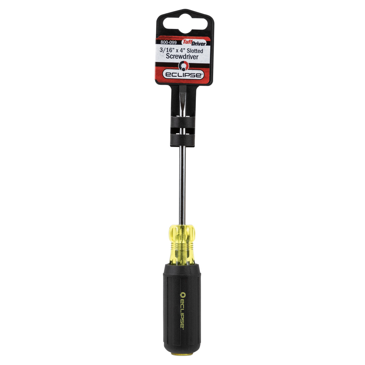 Flat Blade Rubber Grip Screwdriver 3/16 x 4"