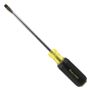Flat Blade Rubber Grip Screwdriver 1/4 x 6"