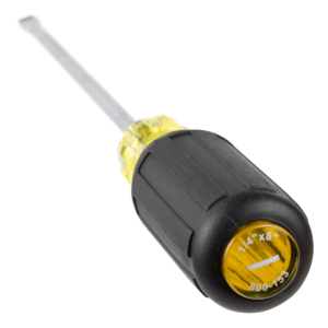 Flat Blade Rubber Grip Screwdriver 1/4 x 8" - Image 3