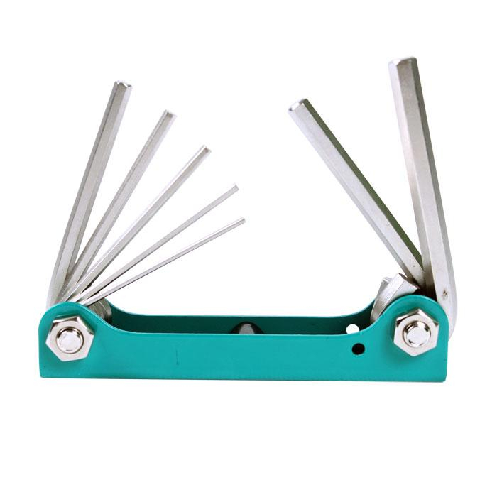 7 Pc Folding Hex Key Set - Metric