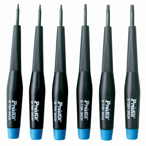 6 Piece Precision Security Star Tip Screwdriver Set