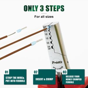 Wire Ferrule Crimper 24-14 AWG  Includes Assorted Wire Ferrules - Image 4