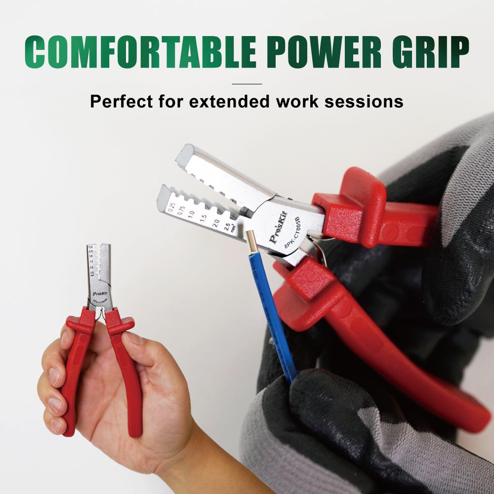 Wire Ferrule Crimper 24-14 AWG  Includes Assorted Wire Ferrules