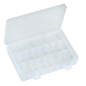 Plastic Box w/dividers 8 X 5.25 X 1.5 - Image 2