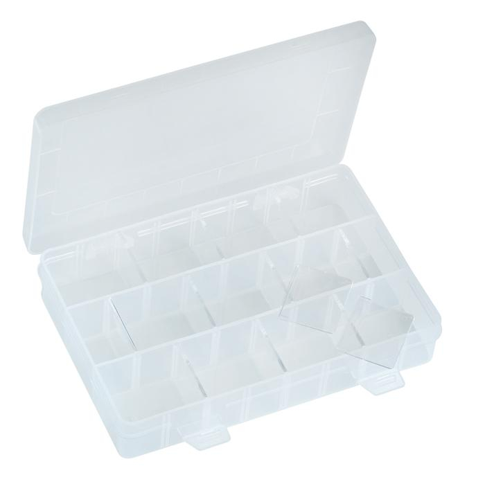 Plastic Box w/dividers 8 X 5.25 X 1.5