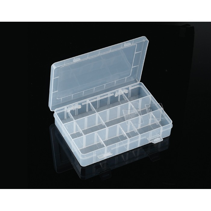 Plastic Box w/dividers 8 X 5.25 X 1.5