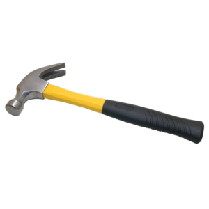 Heavy Duty Curved Claw Hammer with Fiberglass Handle - 16 oz