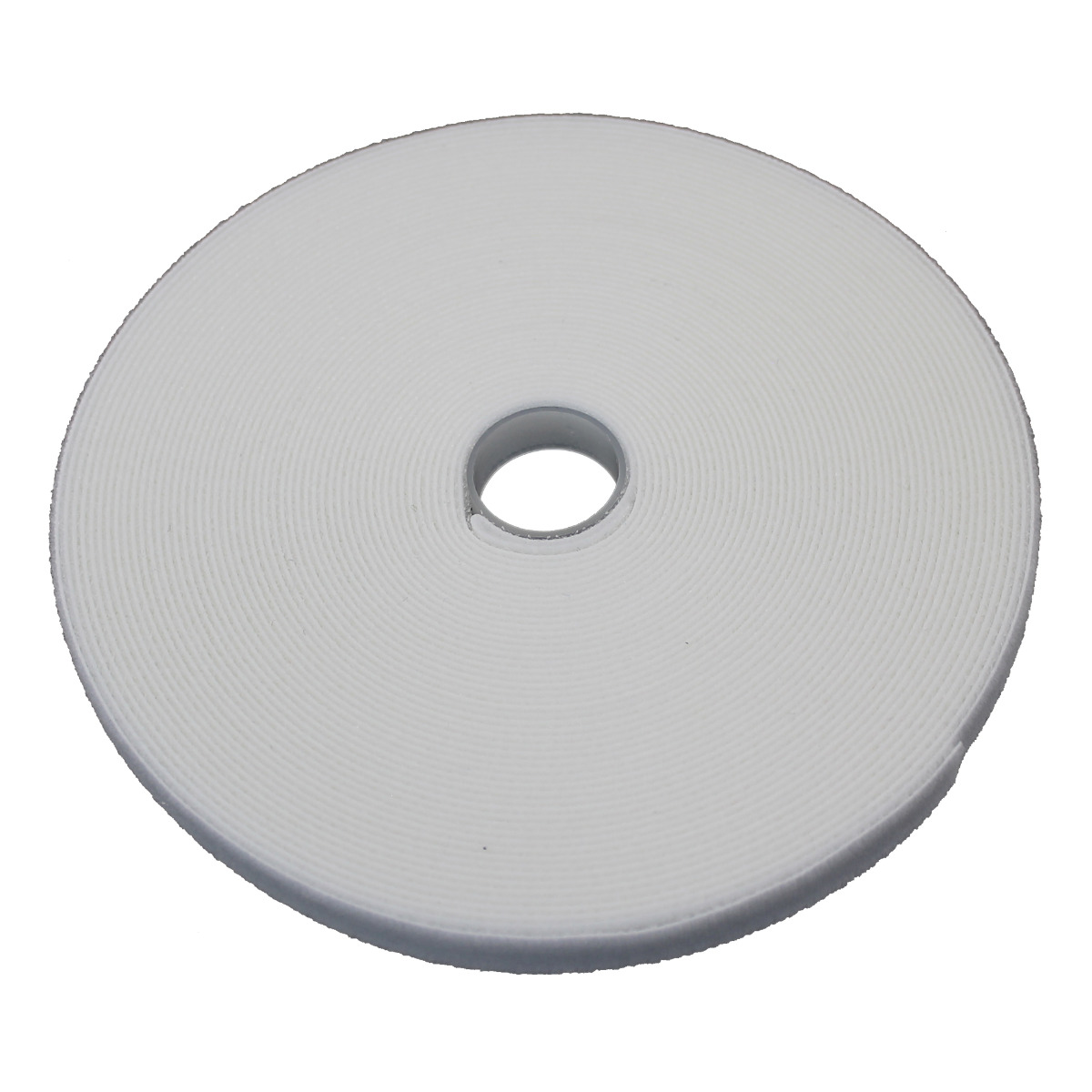 Hook & Loop Tape, 1/2" Wide, White, 50 FT Roll