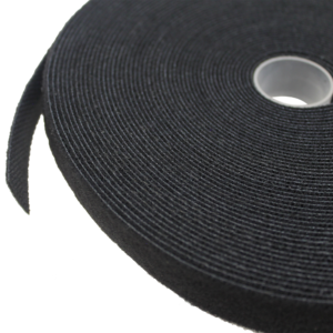 Hook & Loop Tape, 3/4 " Wide, Black, 50FT Roll