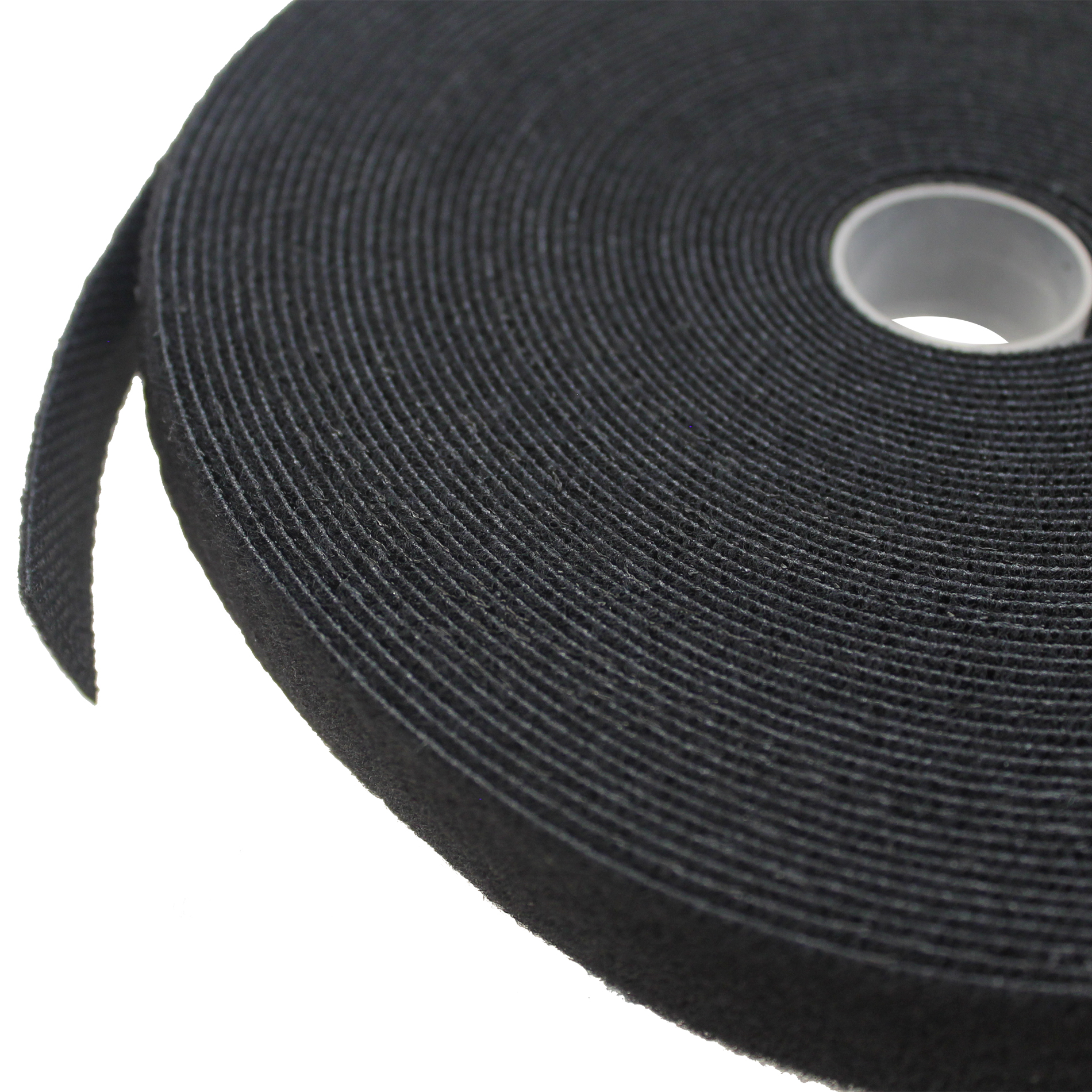 Hook & Loop Tape, 3/4 " Wide, Black, 50FT Roll
