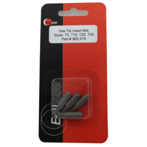 4 Pc Star Tip 1" Insert Bit Set-Sizes: T5,T10,T20,T30