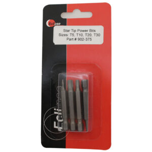 4 Pc Star Tip 1-15/16" Power Bit Set-Sizes: T5,T10,T20,T30