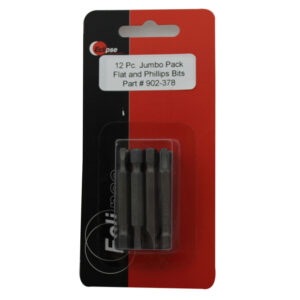 12 Pc Jumbo Pack Assorted  Flat and Phillips 1-15/16" Power Bit Set