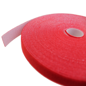Hook & Loop Tape, 3/4" Wide, Red, 50 FT Roll