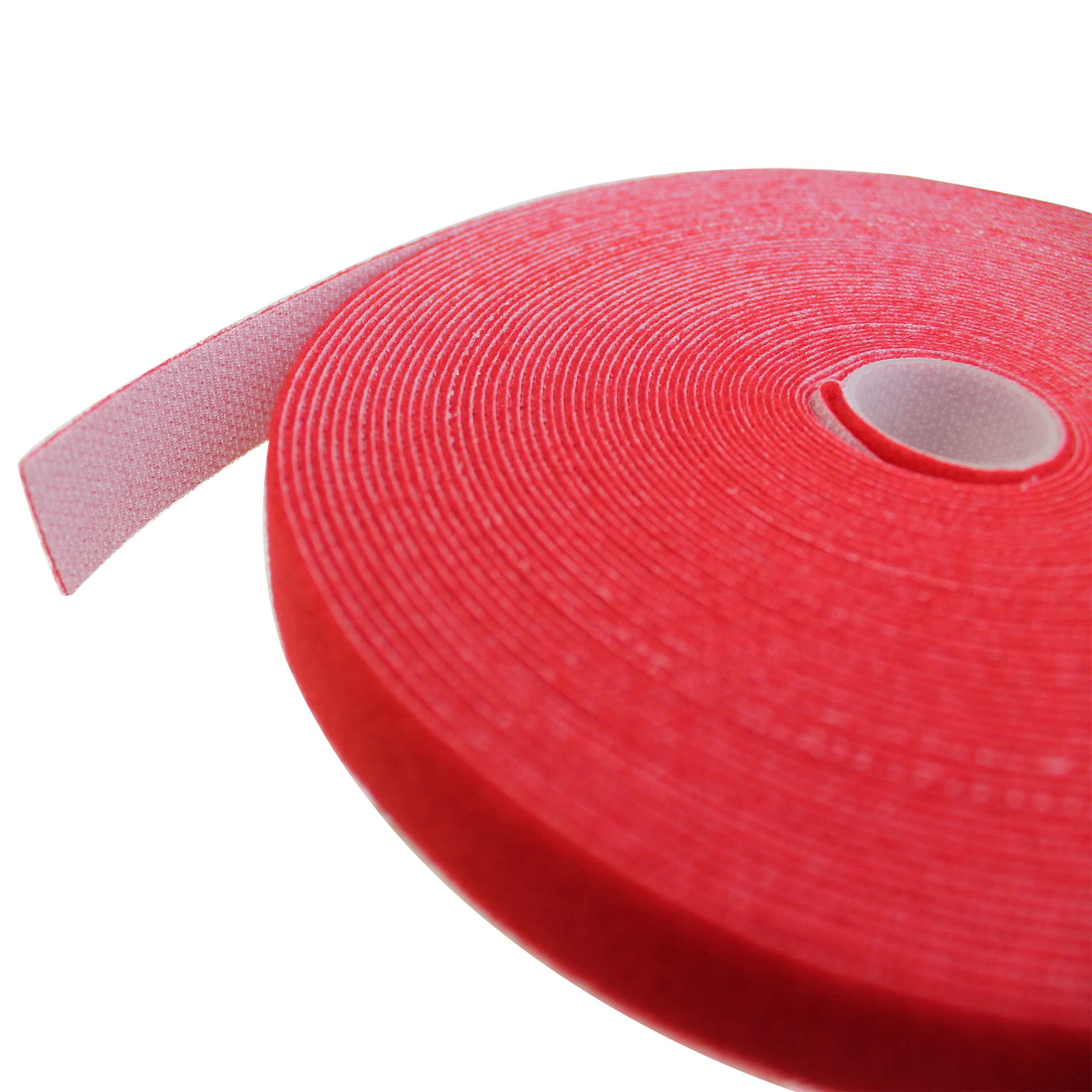 Hook & Loop Tape, 3/4" Wide, Red, 50 FT Roll